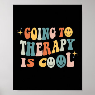Naar therapie gaan is koele zelfzorg geestelijke g poster