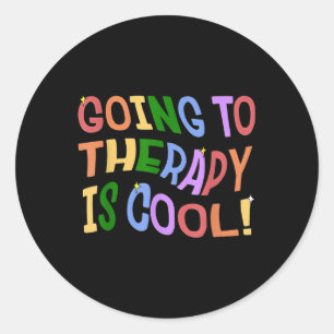 Naar therapie gaan is koele zelfzorg geestelijke g ronde sticker