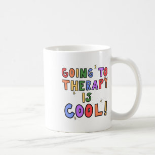Naar therapie is cool geestelijke gezondheid schoo koffiemok