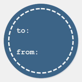 Naar/van Blue and White Christmas Gift Label