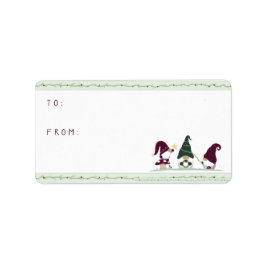 Naar/van cadeaulabels: Kute Cottcore-gnomen Etiket