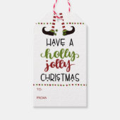 NAAR VAN Elf Holly Jolly Kerstmis Cadeaulabel