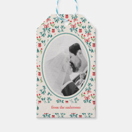 Naar van Foto Gift Label Grandmillennial Pattern Cadeaulabel
