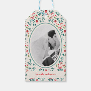 Naar van Foto Gift Label Grandmillennial Pattern Cadeaulabel