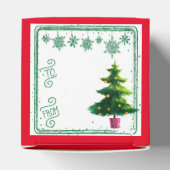 Naar van kerstboomgeschenk bedankdoosjes (Bovenkant)