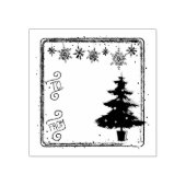 Naar van kerstboomschil Label Rood stempel (Afrduk)