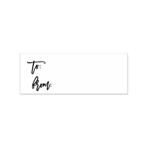 NAAR/VAN Label met cadeau Rubberstempel