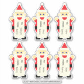 Naar van Label Santa Cartoon Cute Fun Kerstmis (Voorkant)