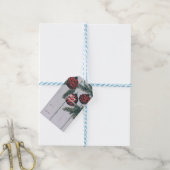 Naar/Van Rustic Minimalistische Prettig Kerstfeest Cadeaulabel (Met Touw)