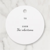 Naar Van Simpele Sneeuwman Bedankjes Labels (Achterkant)