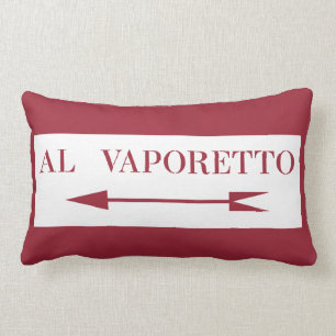 Naar Vaporetto, Street Sign, Venetië, Italië Kussen