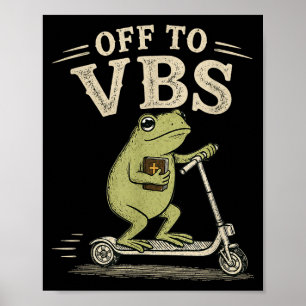 Naar vbs grappige christelijke kikker religieus ge poster