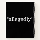 "Naar verluidt" NOTITIEBOEK (Achterkant)