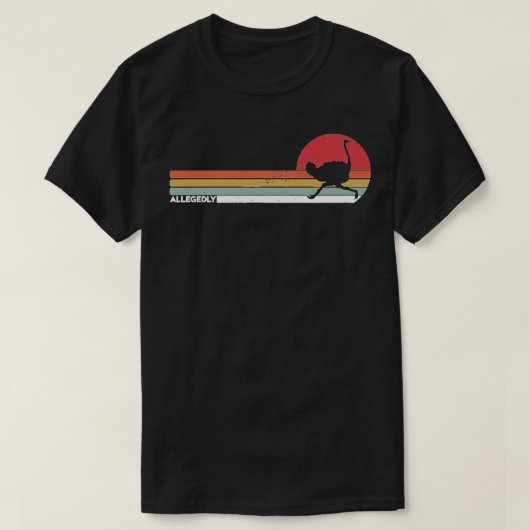 Naar verluidt Retro Funny Ostric van het Shirt va (Design voorkant)