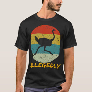 Naar verluidt vintage struisvogels t-shirt