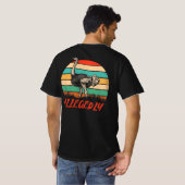 Naar verluidt zou de  Retro Funny Ostrich van Ostr T-shirt (Achterkant volledig)