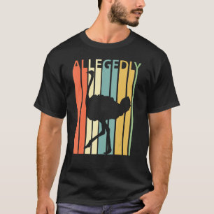 Naar verluidt zou Ostrich Retro Flightless Bird Lo T-shirt