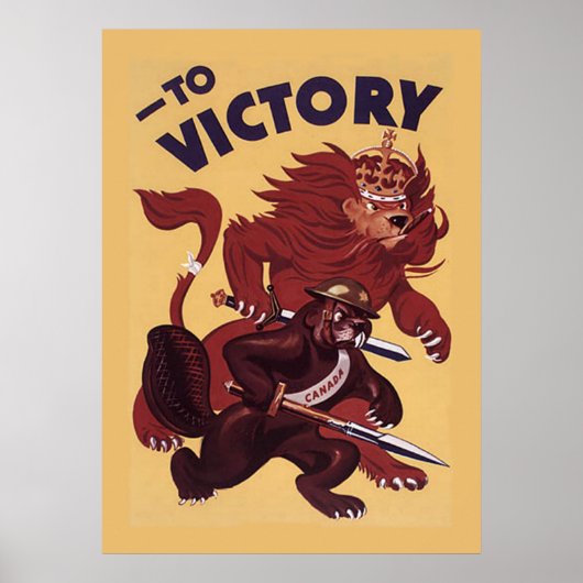 Naar Victory Canada ~ War Propaganda Campaign. 194 Poster (Voorkant)