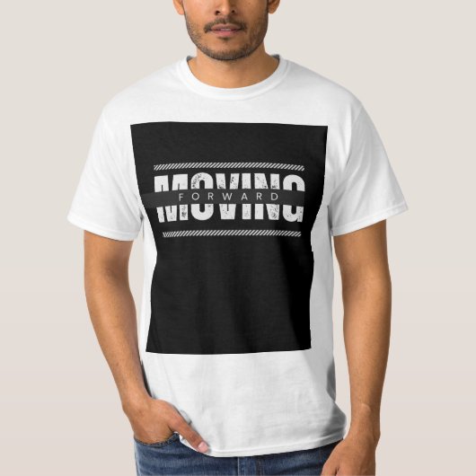 Naar voren bewegen unisex T-shirt (Voorkant)