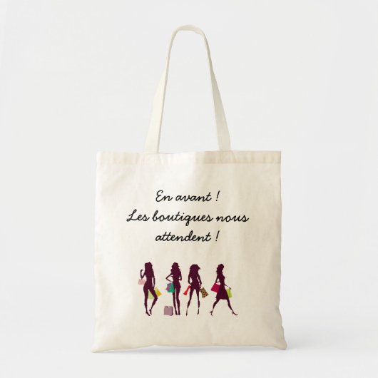 Naar voren. De winkels wachten op ons. Tote Bag (Voorkant)