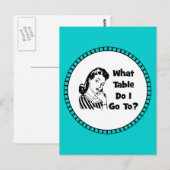 Naar welke tafel ga ik? briefkaart (Voorkant / Achterkant)
