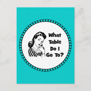 Naar welke tafel ga ik? briefkaart