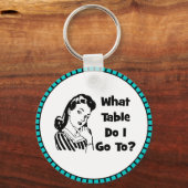 Naar welke tafel ga ik? sleutelhanger (Voorkant)