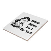 Naar welke tafel ga ik? tegeltje (Zijkant)