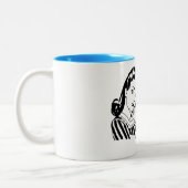 Naar welke tafel ga ik? tweekleurige koffiemok (Links)