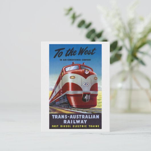 Naar West Australië Briefkaart (Staand voorkant)