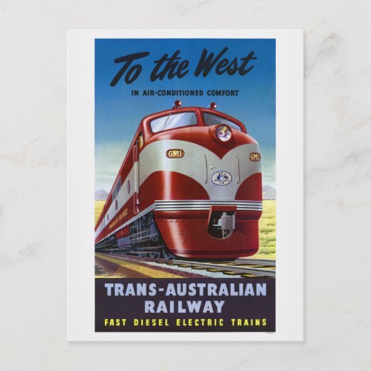 Naar West Australië Briefkaart (Voorkant)