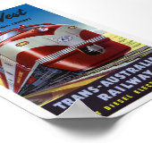 Naar West-Australië Spoorweg Reisposter Poster (Hoek)