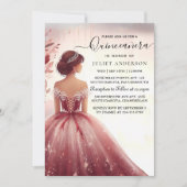 Naar Zilveren Pruim Kant Gown Boho Bourgogne Quinc Kaart (Voorkant)