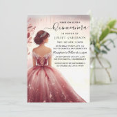 Naar Zilveren Pruim Kant Gown Boho Bourgogne Quinc Kaart (Staand voorkant)