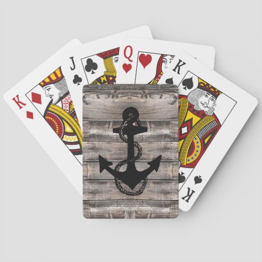 Naarmate het hout stevig is, ANCHOR + touw | Pokerkaarten (Achterkant)
