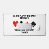 Naarmate het spel van de hand zich ontwikkelt, kij bureaumat (Keyboard & Muis)