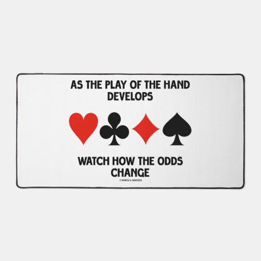Naarmate het spel van de hand zich ontwikkelt, kij bureaumat (Voorkant)