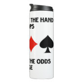 Naarmate het spel van de hand zich ontwikkelt, kij thermosbeker (Geroteerd rechts)