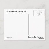 Naarmate het storm voorbij gaat briefkaart (Achterkant)