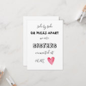 Naast bridesmaïd voorstel gevouwen Kaart (Voorkant / Achterkant in situ)
