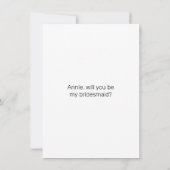 Naast bridesmaïd voorstel gevouwen Kaart (Achterkant)