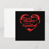Naast chocolade ben je mijn favoriete Valentijnse  Kaart (Voorkant / Achterkant)