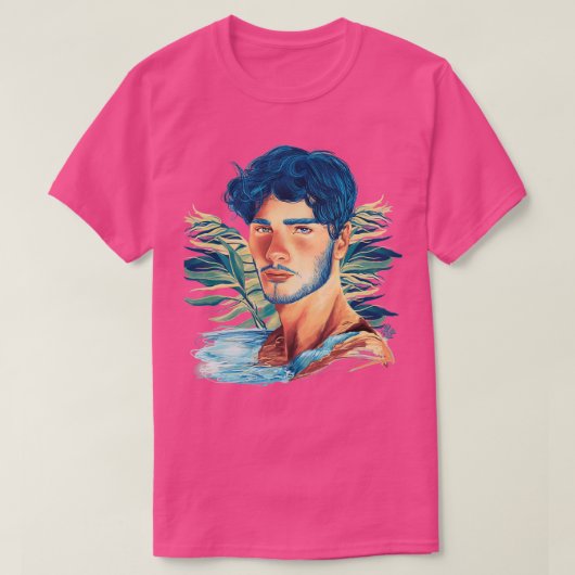 naast de aarde hou ik van deze blauwe baard t-shirt (Design voorkant)