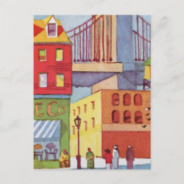 Naast de brug briefkaart