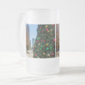 Naast de Dallas-kerstboom gekookte glazen bijen Matglas Bierpul (Voorkant links)