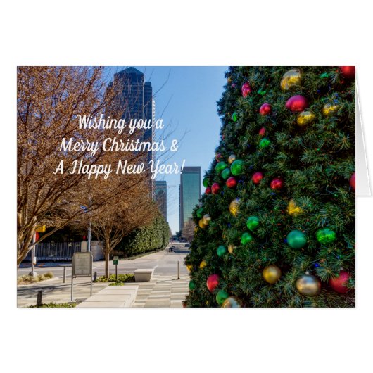 Naast de Dallas Kerstboom Kerstkaart (Voorkant Horizontaal)