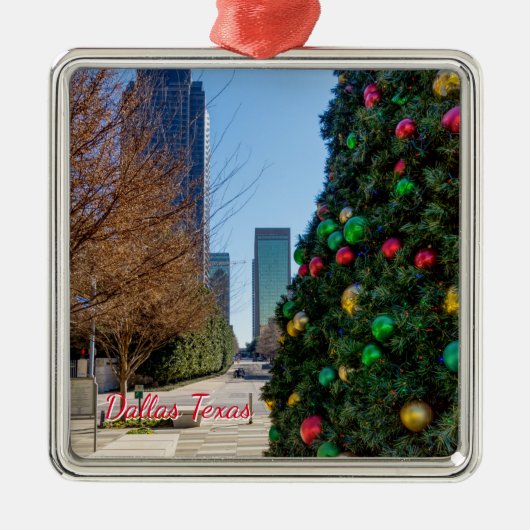 Naast de Dallas-kerstboomversiering Metalen Ornament (Voorkant)