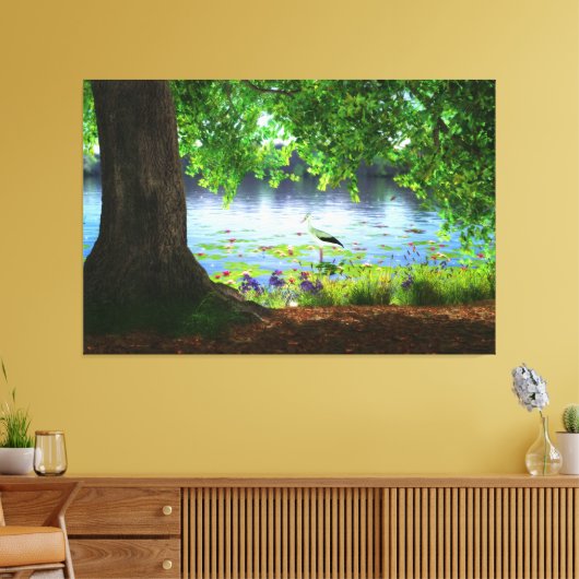 Naast de foto van het stille watercanvas canvas afdruk (Insitu (Woonkamer))