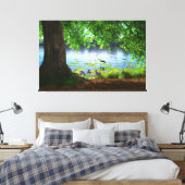 Naast de foto van het stille watercanvas canvas afdruk (Insitu (Slaapkamer))