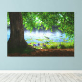 Naast de foto van het stille watercanvas canvas afdruk (Insitu (Houten vloer))